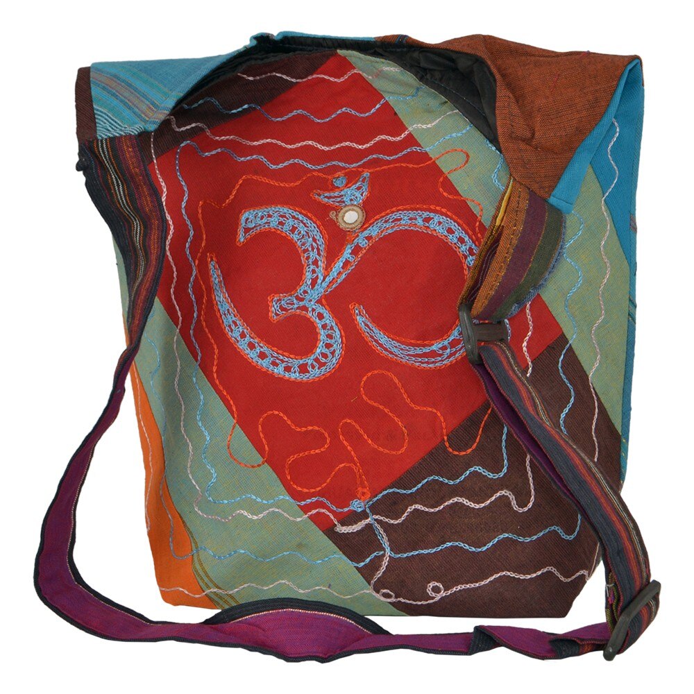 Geanta UNICAT din material textil, handmade in Nepal, EMLHB136