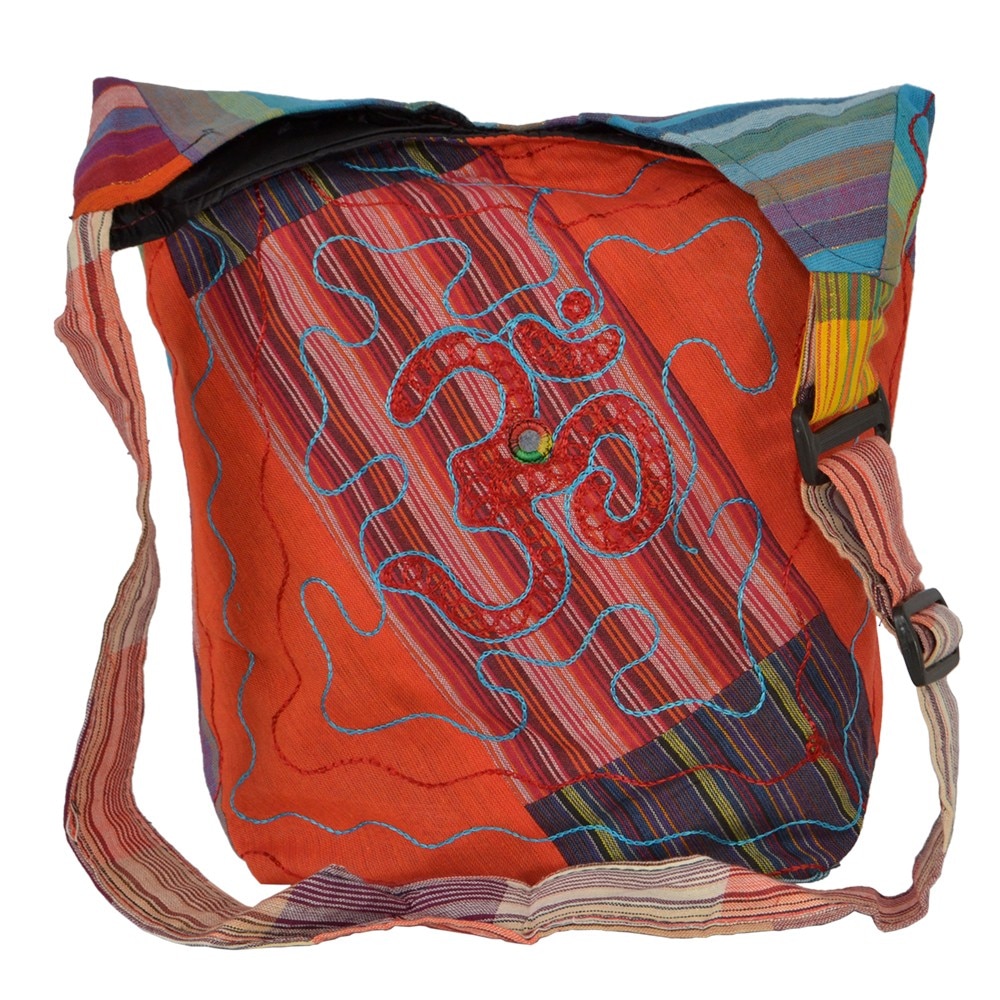 Geanta UNICAT din material textil, handmade in Nepal, EMLHB126