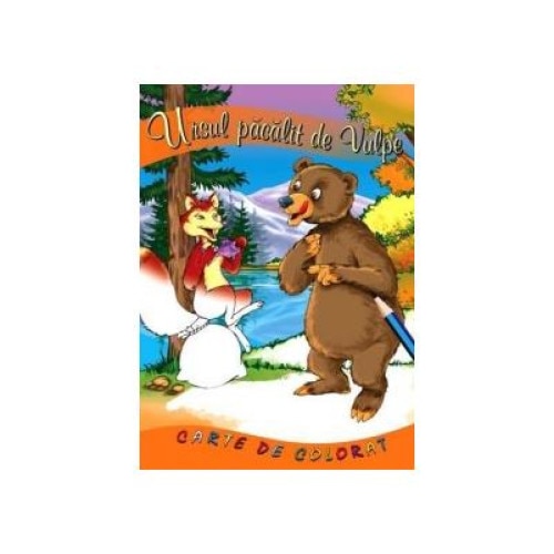 Ursul pacalit de vulpe (carte de colorat + poveste, format B5)