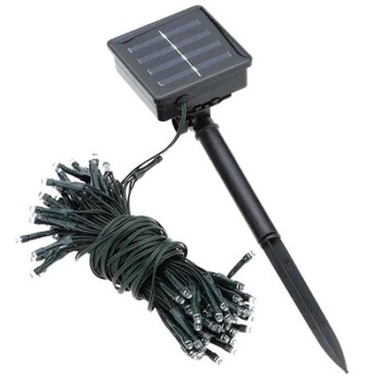Ghirlanda luminoasa solara cu 50 leduri ALB Ghirlanda luminoasa solara cu 50 leduri ALB