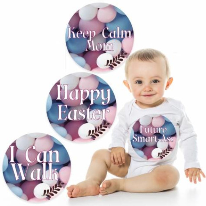 Set 100 Stickere pentru fotografierea bebelusilor - Baby Milestone Stickers pentru fotografii memorabile | Pachet XXL 20 cm diametru