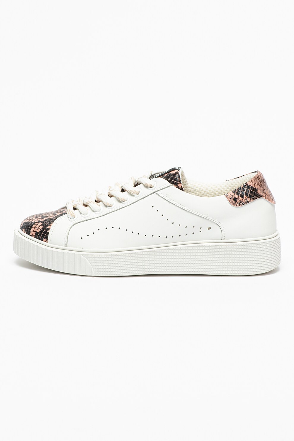 Tosca Blu, Pantofi sport de piele ecologica Camelia, Alb