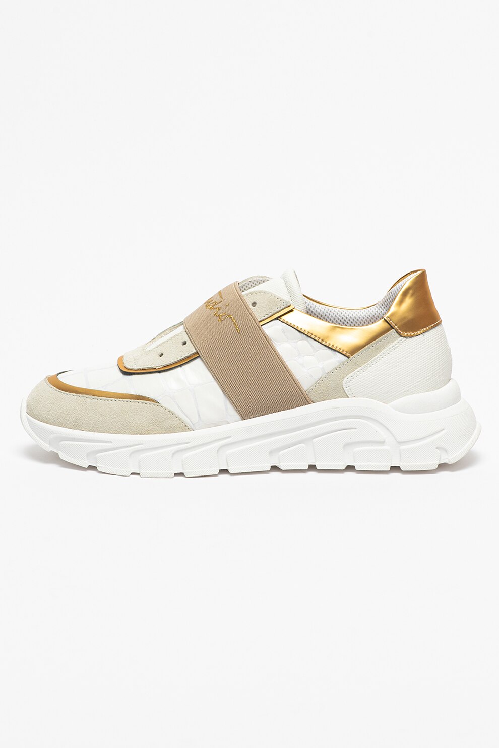 Tosca Blu, Pantofi sport slip-on Ruby, Alb/Gri