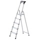 Scara de lucru cu 5 trepte, Brennenstuhl, Aluminiu, 98 cm, Argintiu