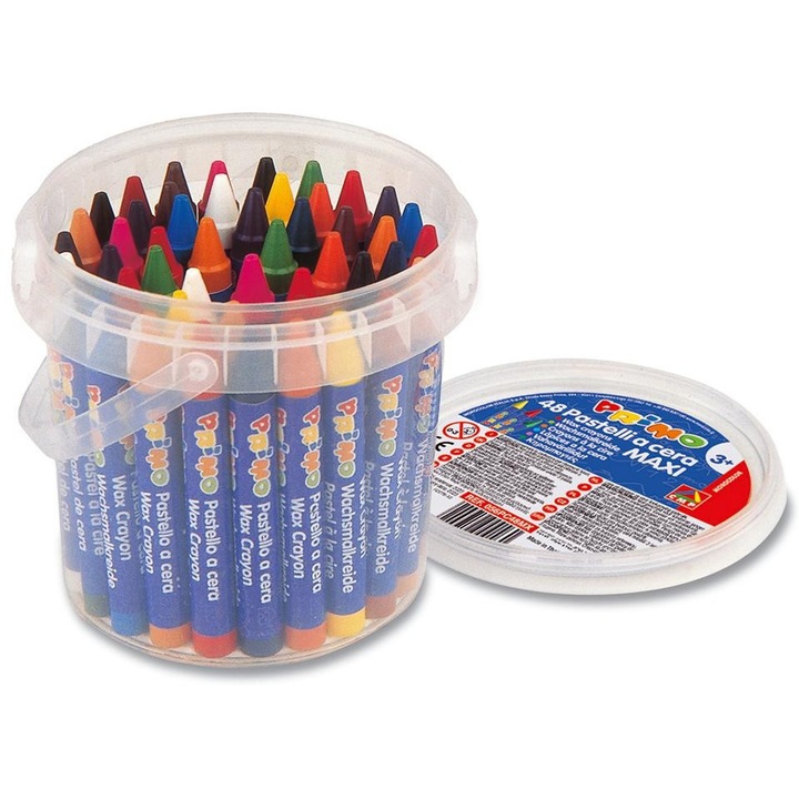 Пастели в кофичка Primo, восъчни, 48 цвята