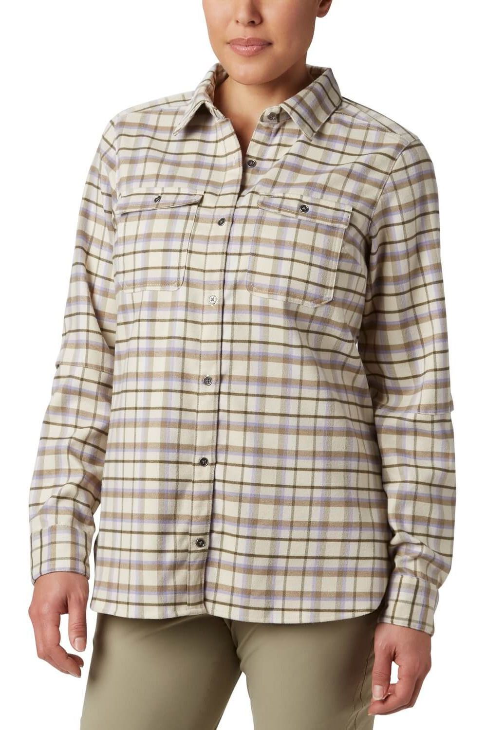 Camasa de dama, Columbia Bryce Canyon Stretch Flannel, Verde, Bej