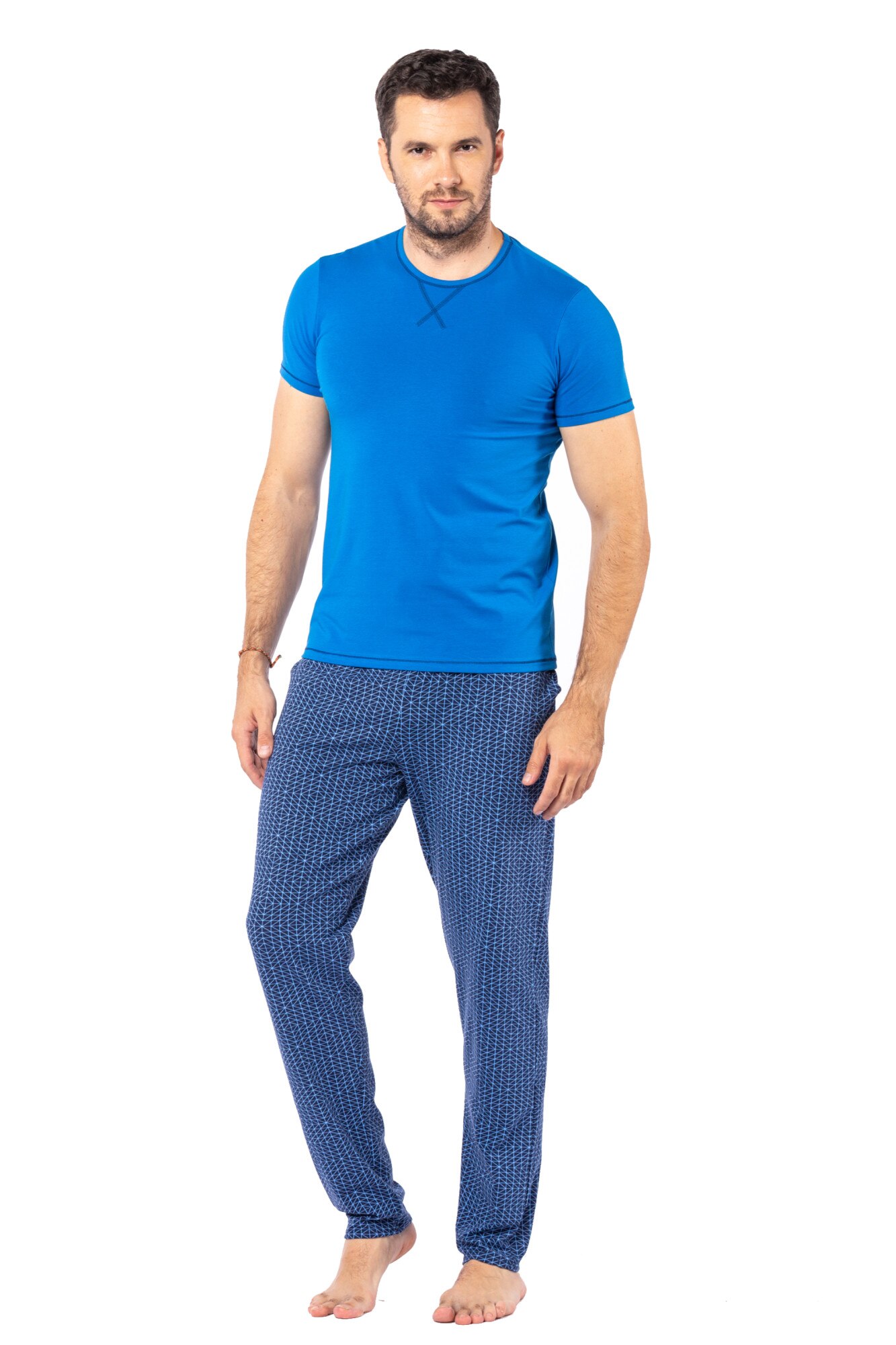 Tricou barbati TB04, Albastru azur