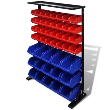 Organizator scule, vidaXL, Plastic, 83 x 24,5 x 115,5 cm, Albastru/Rosu Organizator scule, vidaXL, Plastic, 83 x 24,5 x 115,5 cm, Albastru/Rosu