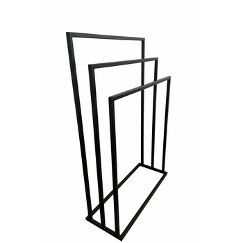 Suport tip cuier pentru prosoape sau haine cu 3 trepte, metal, negru, Akela, 014 Suport tip cuier pentru prosoape sau haine cu 3 trepte, metal, negru, Akela, 014