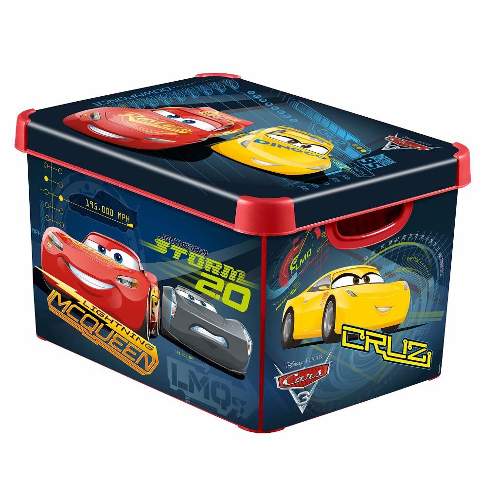 Cutie depozitare cu capac copii, Curver Disney Cars3, L, 22L