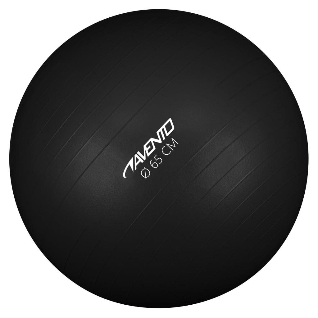Minge de fitness, Avento, Sintetic, 65 cm, Negru
