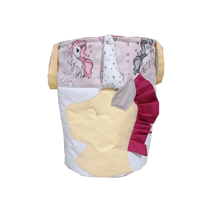 Cos depozitare jucarii, Model Unicorn, 40x50 cm