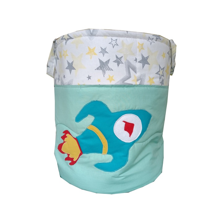 Cos depozitare jucarii, Model Racheta, 40x50 cm