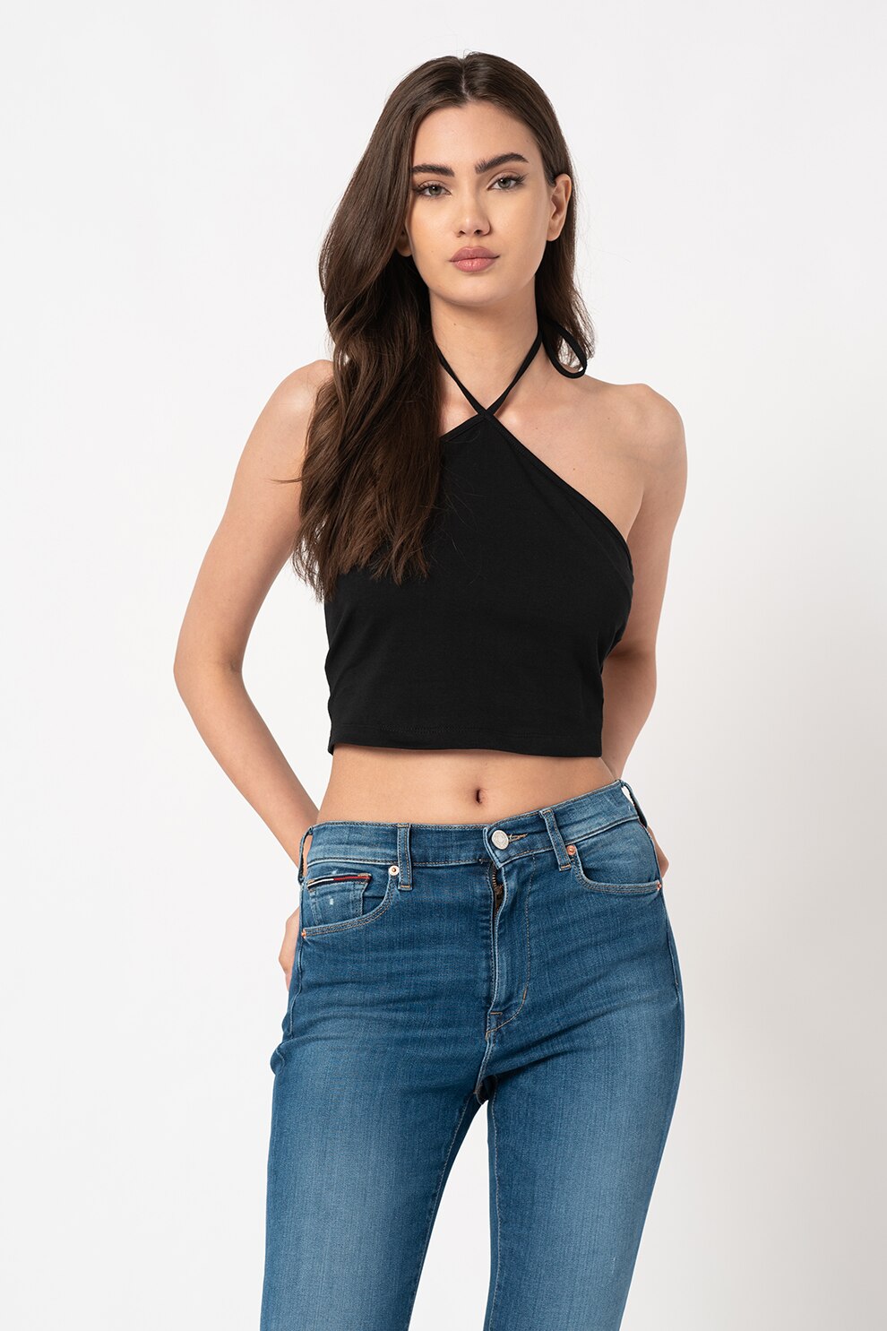 pentru Vă rugăm să vizionați Mai mult decât orice NA-KD, Top crop halter de bumbac, Negru, M - eMAG.ro pentru Vă rugăm să vizionați Mai mult decât orice NA-KD, Top crop halter de bumbac, Negru, M - eMAG.ro
