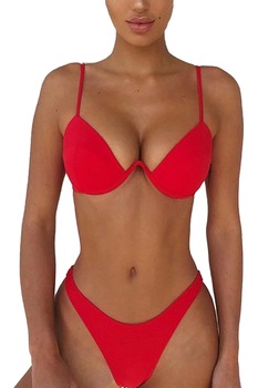 Costum de baie doua piese Mia, Rosu Costum de baie doua piese Mia, Rosu