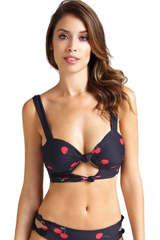 Sutien de baie cu cupe rigide, Guess, Negru, M Sutien de baie cu cupe rigide, Guess, Negru, M