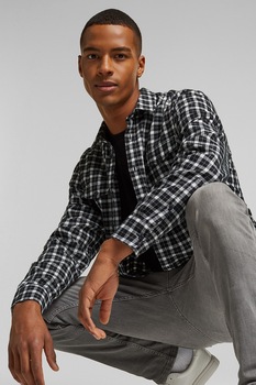 EDC by Esprit, Blugi skinny cu aspect decolorat, Gri inchis, W33-L32 EDC by Esprit, Blugi skinny cu aspect decolorat, Gri inchis, W33-L32