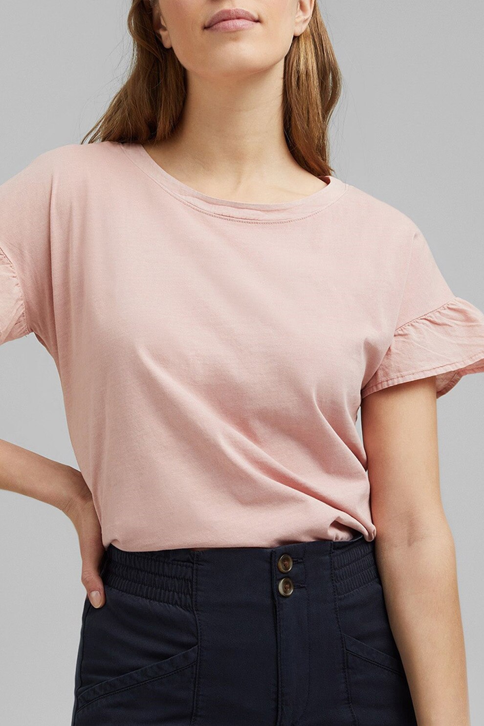 Esprit, Tricou de bumbac organic, Roz