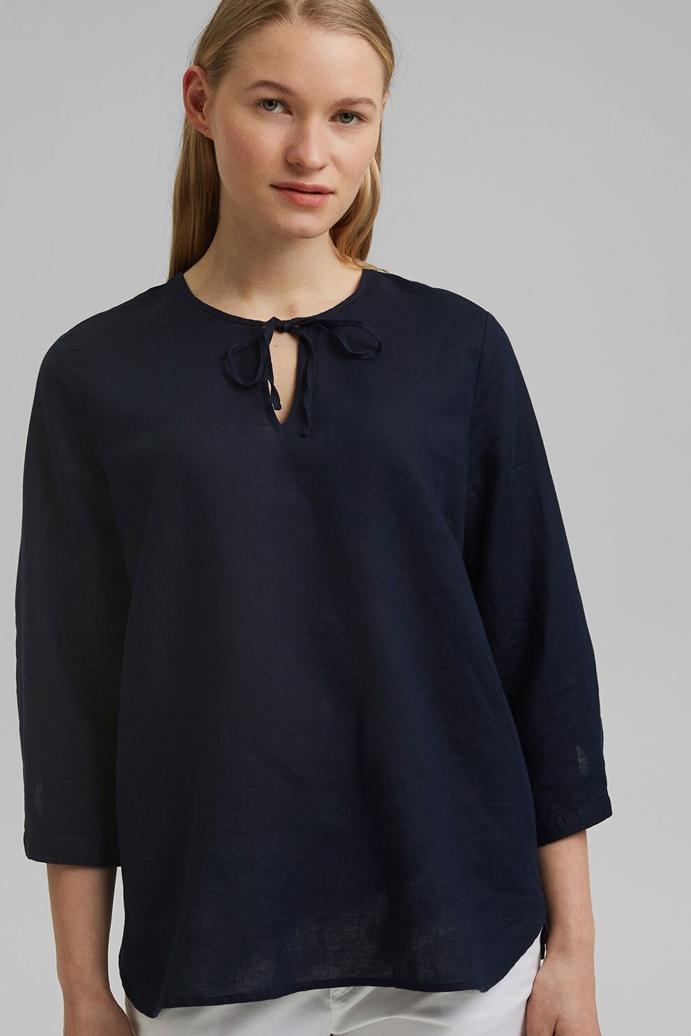 Esprit, Bluza din amestec de in, Bleumarin