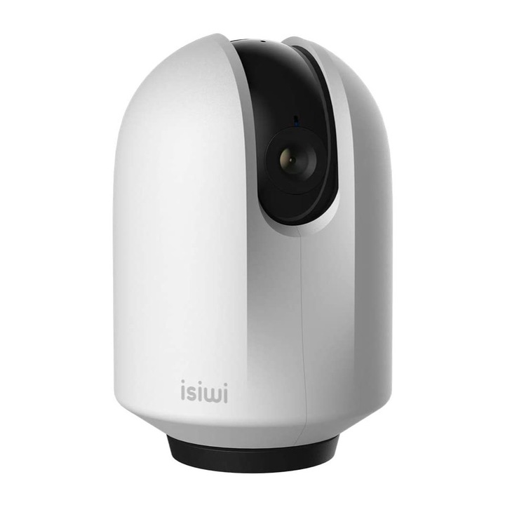 Камера за наблюдение Isiwi, Кръгла, IP WiFi, 1080p, Панорамна гледка, Двупосочен звук, Бебефон с нощно виждане