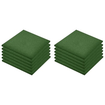 Set 12 covoare tip placi protectie, vidaXL, Cauciuc, 50 x 50 cm, Verde Set 12 covoare tip placi protectie, vidaXL, Cauciuc, 50 x 50 cm, Verde