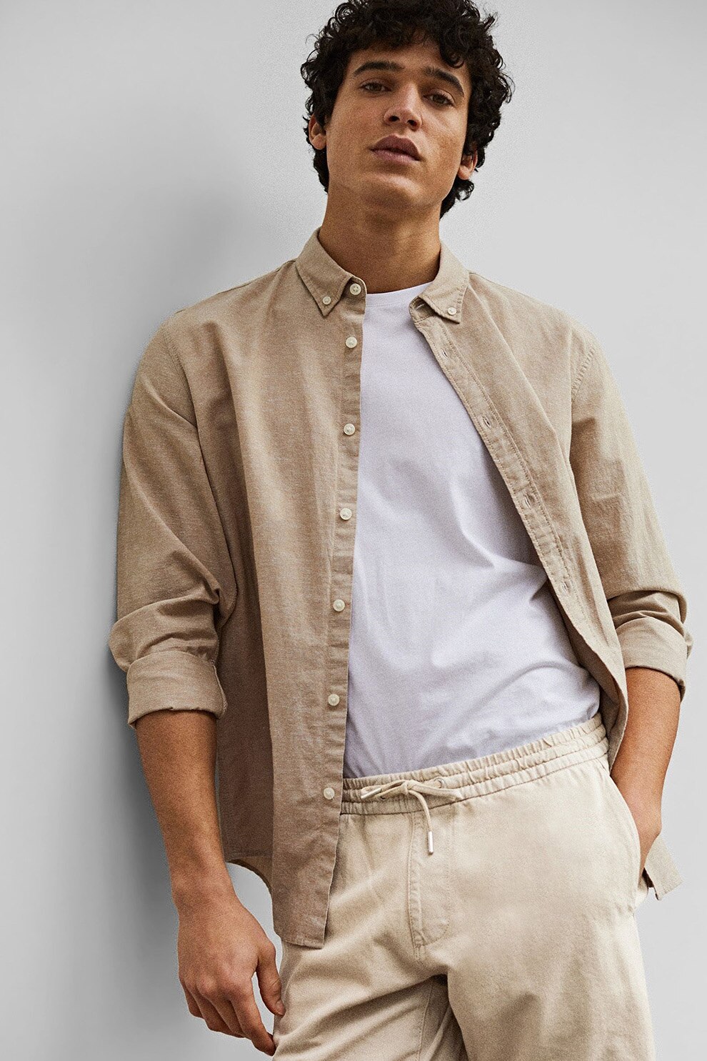EDC by Esprit, Bermude regular fit cu snur, Maro camel