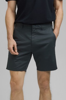 Esprit, Pantaloni scurti chino din amestec de bumbac organic, Gri carbune Esprit, Pantaloni scurti chino din amestec de bumbac organic, Gri carbune