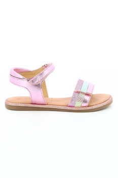 Mod8 kids, Sandale de piele cu aspect metalizat, Roz Mod8 kids, Sandale de piele cu aspect metalizat, Roz