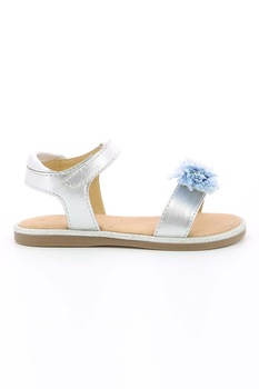 Mod8 kids, Sandale cu insertii de piele, Argintiu Mod8 kids, Sandale cu insertii de piele, Argintiu