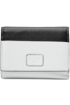 Portofel dama, PICARD, seria Daisy, piele naturala, alb negru Portofel dama, PICARD, seria Daisy, piele naturala, alb negru