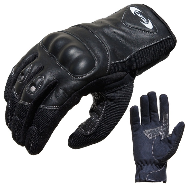 Manusi moto Proanti, Vara, Piele/Textil, XS, Negru