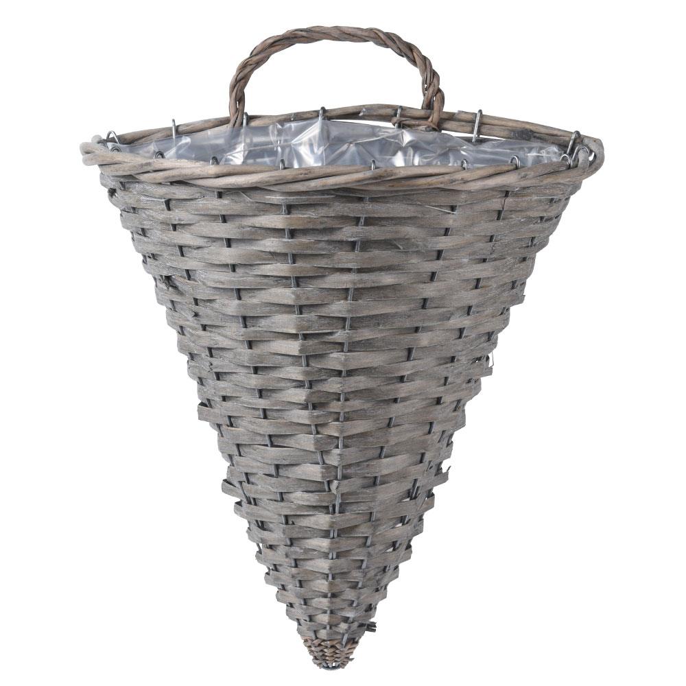 Cos pentru flori suspendat, Progarden, 32 x 22 x 34 cm, Gri