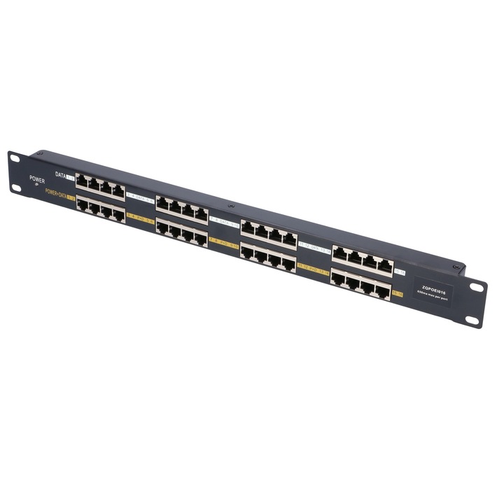 EXTRALINK 16 portos passzív, PoE befecskendező / adapter 10/100 Mbps 12v~48v DC Rack 19