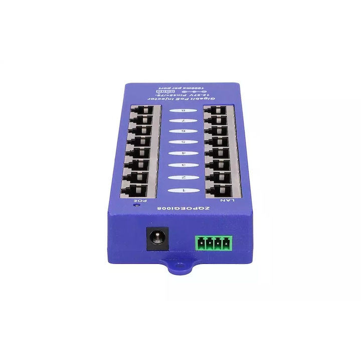 EXTRALINK 8 порта 802.3af PoE инжектор 1 GbE 12v~57v DC