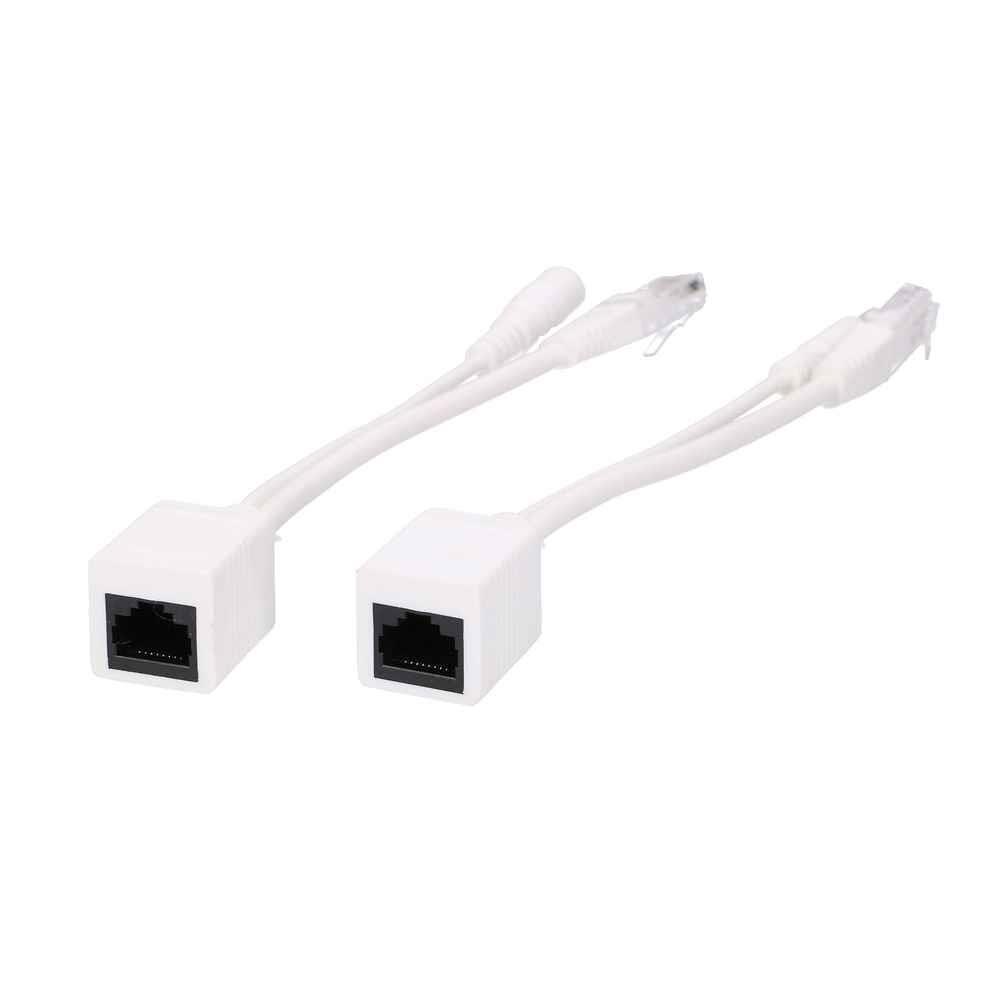 EXTRALINK 1 PORT POE INJECTOR AND SPLITTER WHITE CABLE 100 Mbps
