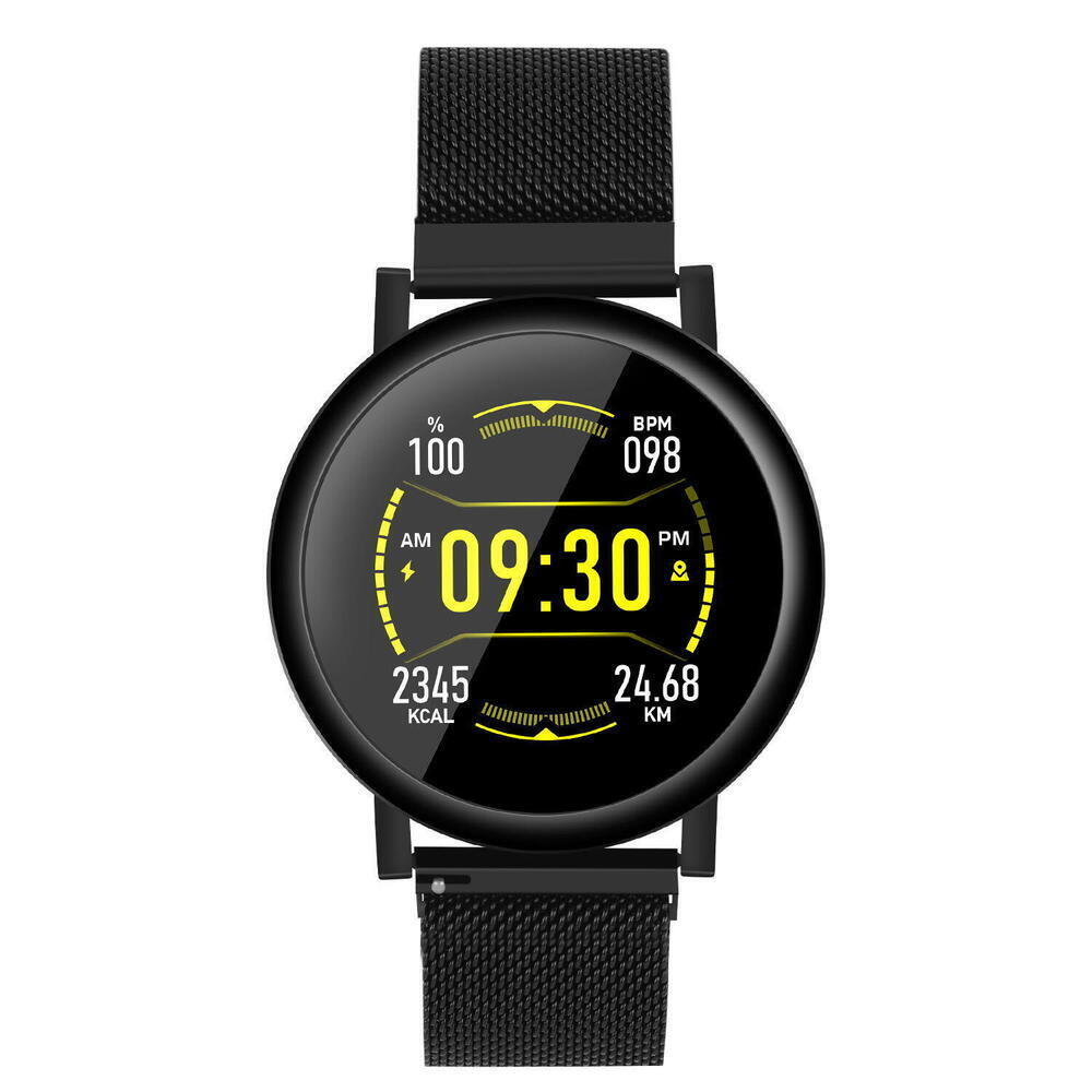 SmartWatch cu Bluetooth, monitorizarea ritmului cardiac, notificari, alarma, functii Fitness S65 Negru