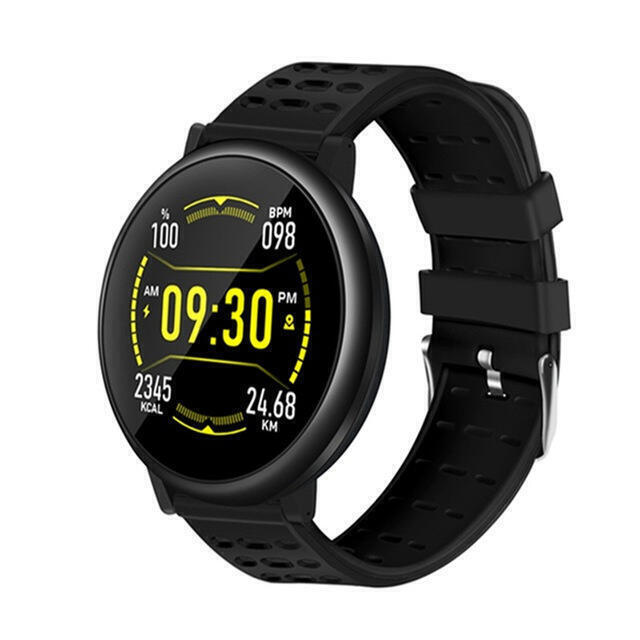 SmartWatch cu Bluetooth, monitorizarea ritmului cardiac, notificari, alarma, functii Fitness S64 Negru