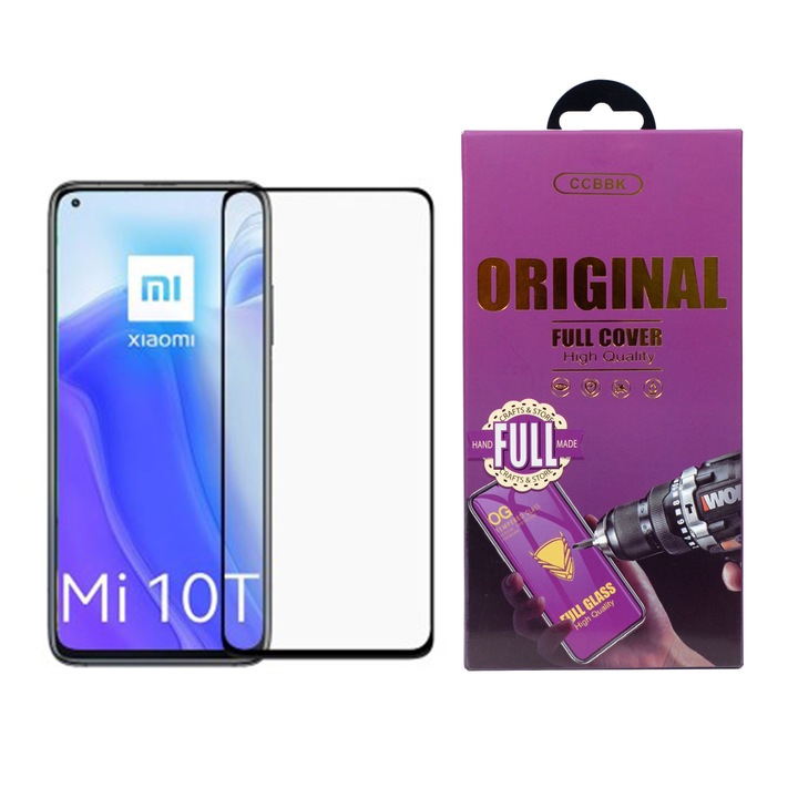 Скрийн Протектор OG за Xiaomi Mi 10T 5G, Tempered Glass, Закалено стъкло, Черен