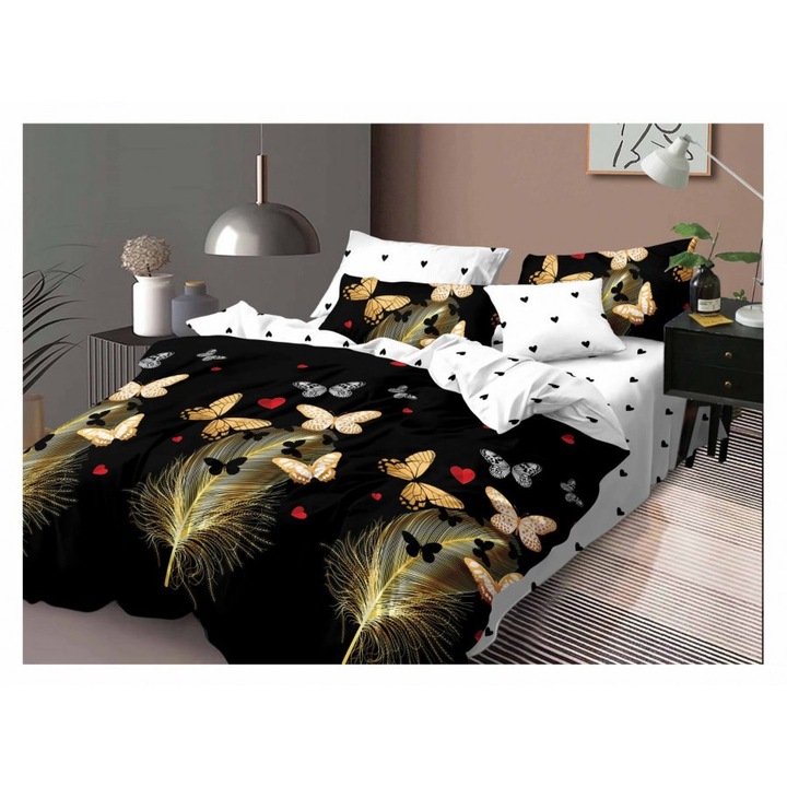 Kétszemélyes ágynemű garnitúra, Ralex Pucioasa 50% pamut +50% poliészter, Elvo 2120