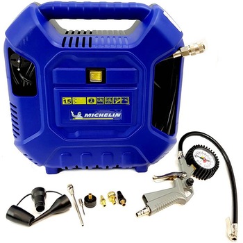 Compresor de aer fara ulei MICHELIN PITSTOP-K11, 1100 W, 220 V, 160 l/min debit aer, 8 bar presiune lucru, fara butelie, insonorizat, 11 accesorii Compresor de aer fara ulei MICHELIN PITSTOP-K11, 1100 W, 220 V, 160 l/min debit aer, 8 bar presiune lucru, fara butelie, insonorizat, 11 accesorii