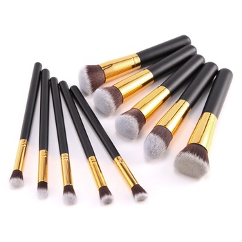 Set 10 pensule machiaj Cosmetic Par Natural-Sintetic Make-up Profesional Negre + Trusa Corector + Burete Machiaj Cadou! Set 10 pensule machiaj Cosmetic Par Natural-Sintetic Make-up Profesional Negre + Trusa Corector + Burete Machiaj Cadou!
