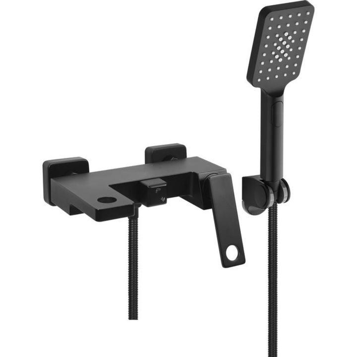 Смесител за баня с душ слушалка Fala Noir 1, Черен