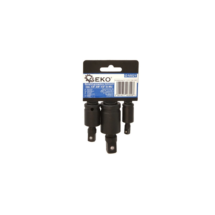 Set articulatii sferice 3 buc, 1/4 "3/8" 1/2 ", Geko, G10521