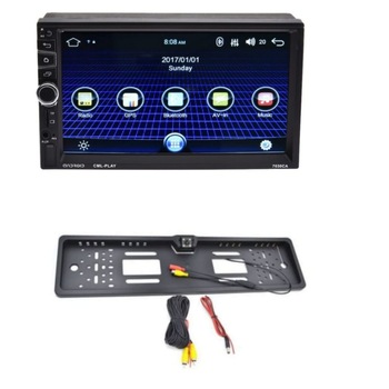 Set Casetofon MP5 Player Auto Radio 2DIN Navigatie MirrorLink Bluetooth Auxiliar si Camera Marsarier in Suport de Numar Set Casetofon MP5 Player Auto Radio 2DIN Navigatie MirrorLink Bluetooth Auxiliar si Camera Marsarier in Suport de Numar
