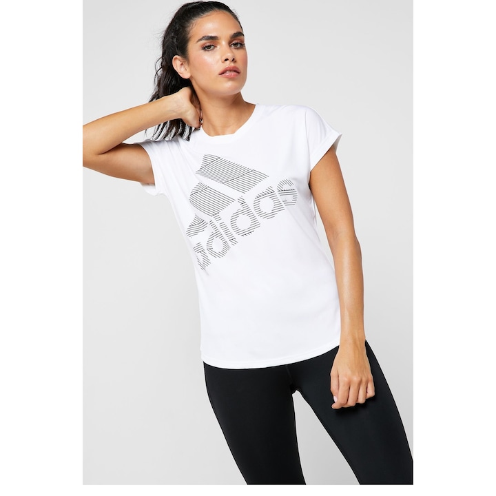 Adidas női póló, M-es, fehér, kerek nyakú