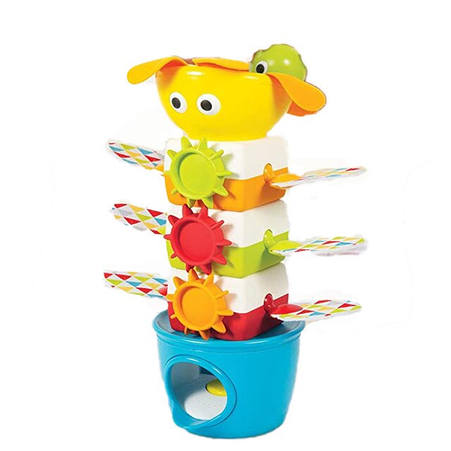 Jucarie Turn cu bile si accesorii mobile alb, Yookidoo, 9-24 luni