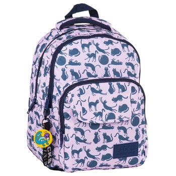 Rucsac scoala BackUP 2 model L 18 pisici, multicolor Rucsac scoala BackUP 2 model L 18 pisici, multicolor
