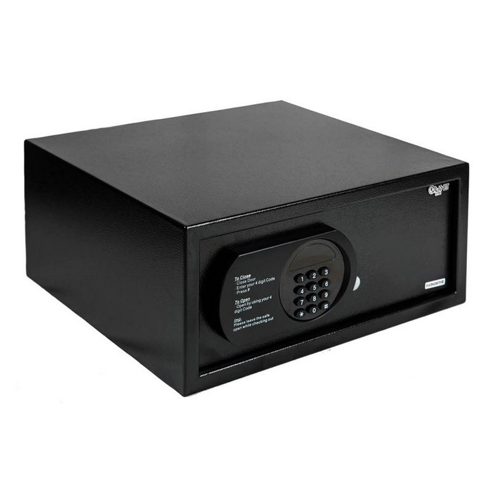 Seif hotel, motorizat electronic si cheie,195x437x380mm Planet Safe 195ZB
