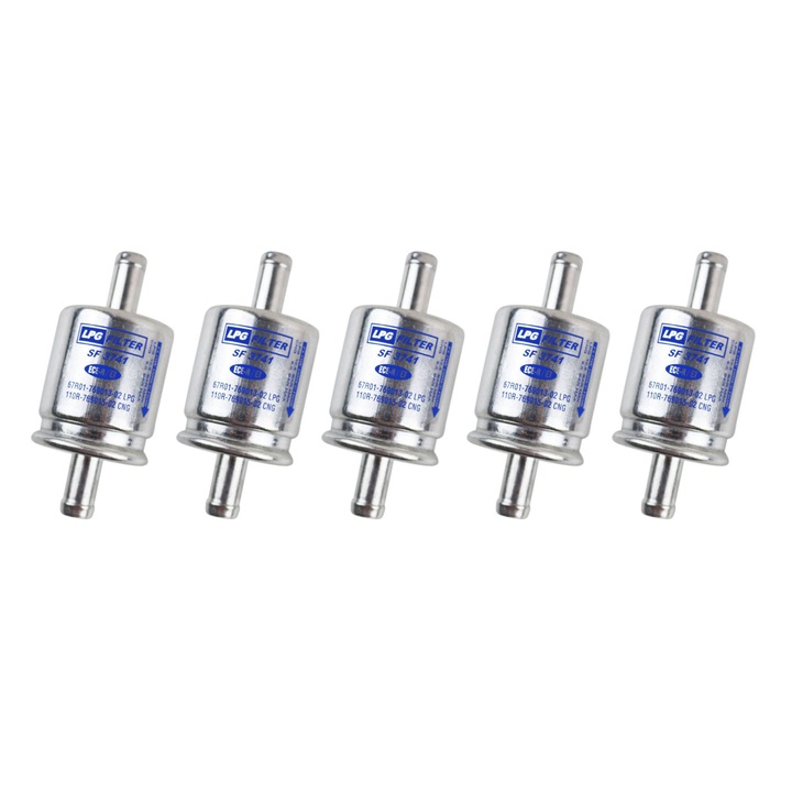 Комплект филтри газ Emzone, Газов филтър, За изпарена газ, 12мм, Алуминиев, Универсален, 5 броя