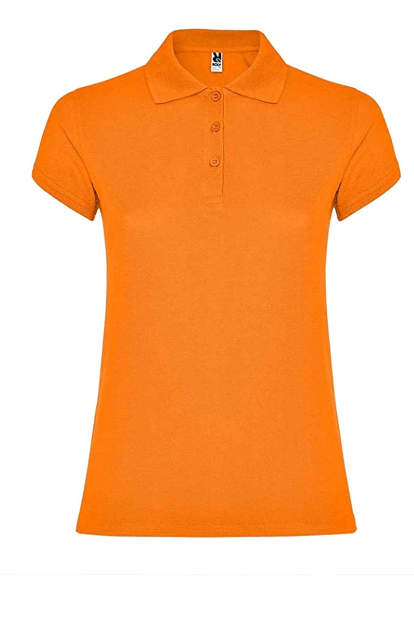 Tricou polo femei, bumbac, Roly Star, Portocaliu